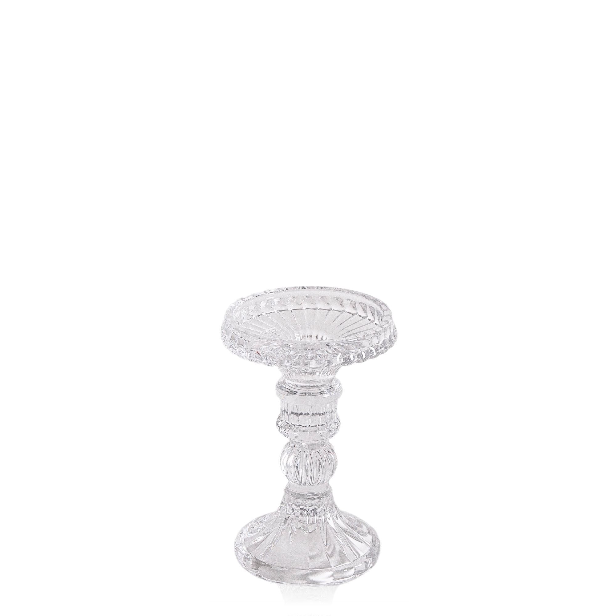 Vintage Glass Candlestick Set of 3